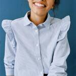 Chemise coton volantée