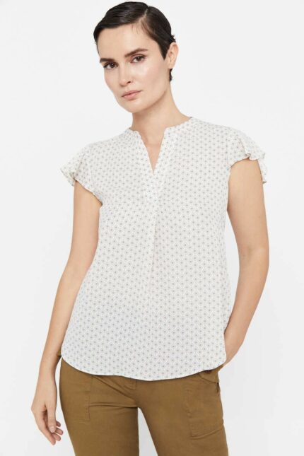 Blouse à manches volantées