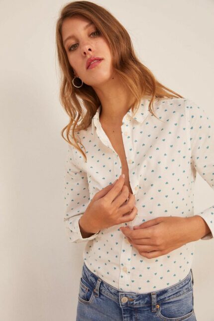 Chemise Oxford semi-boutonnée