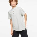 Polo coton col mao