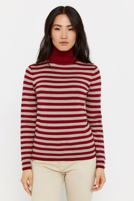 Pull rayé bicolore