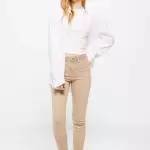 Jeans Color Slim Cropped