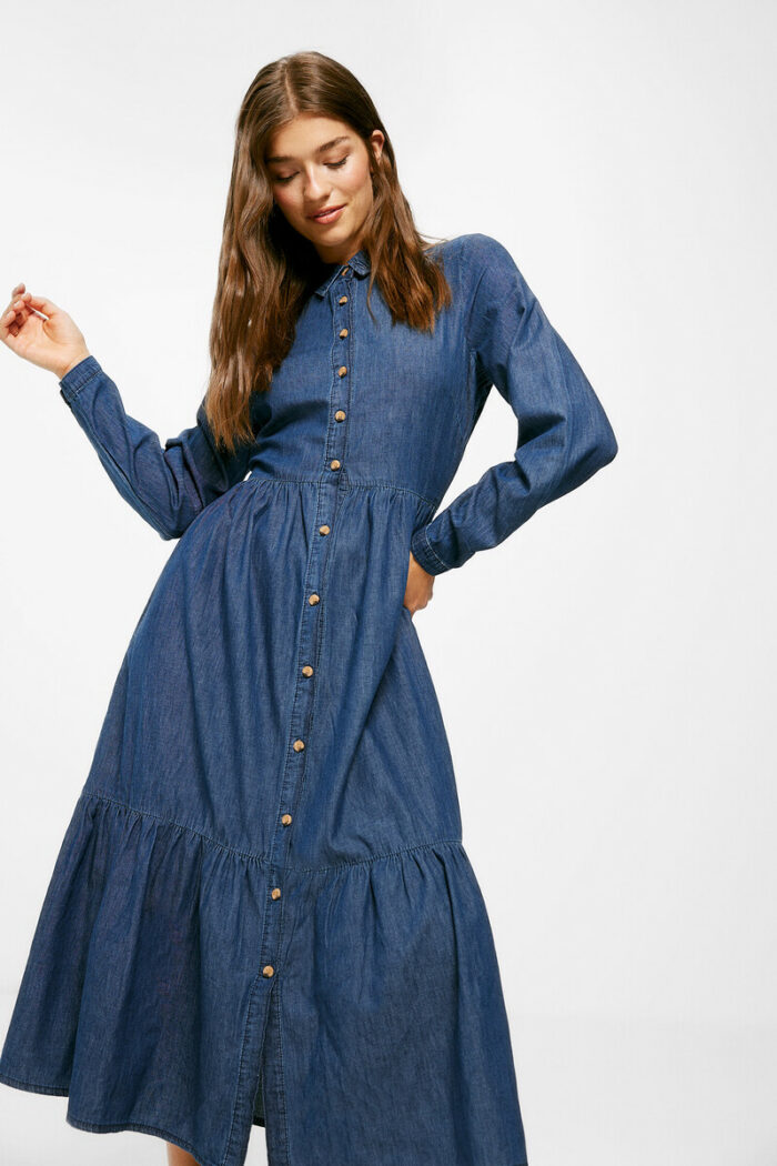 Robe chemise longue en jean Amira s Oran