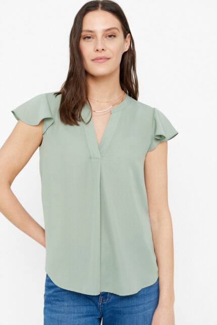 Blouse fluide à décolleté V