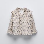 CHEMISE À FLEURS AVEC VOLANTS