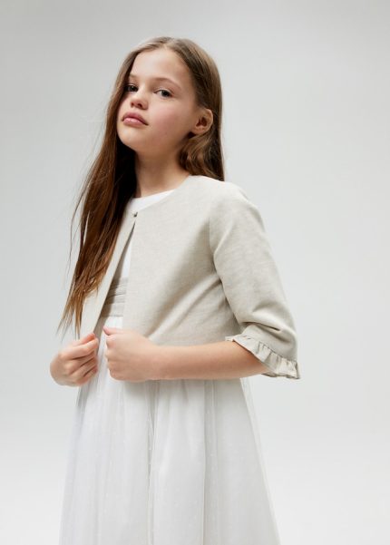 Veste lin volants