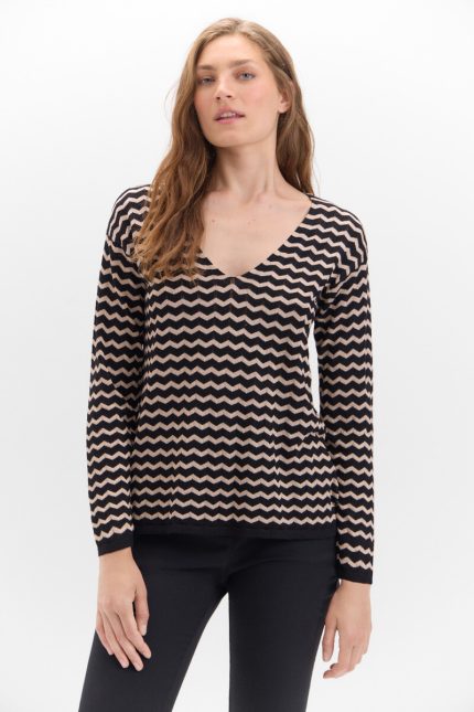 Pull jacquard lurex