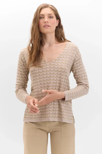 Pull jacquard lurex