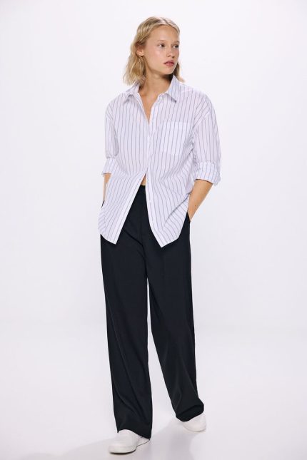 Pantalon noir à pinces