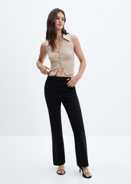 Pantalon évasé crop