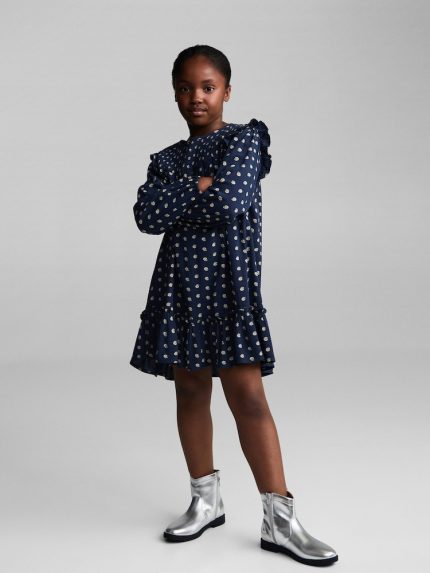 Robe à fleurs volantée