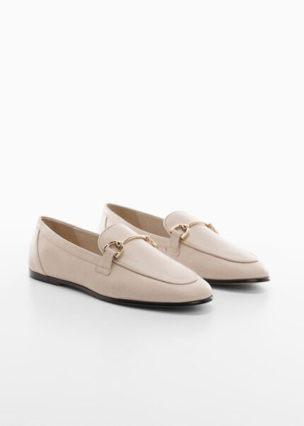 Mocassins cuir détail métallique