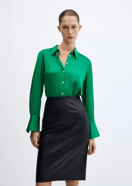 Chemise fluide satinée
