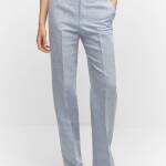 Pantalon lin texturé