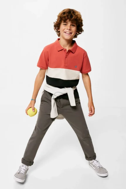 Polo à blocs de couleurs