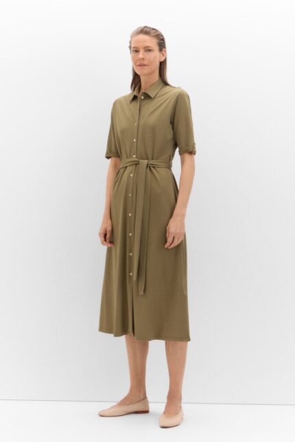 Robe polo en maille piquée