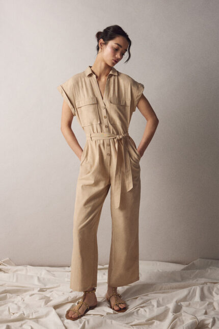 Combinaison chemise en lin