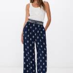 Pantalon palazzo rustique en viscose