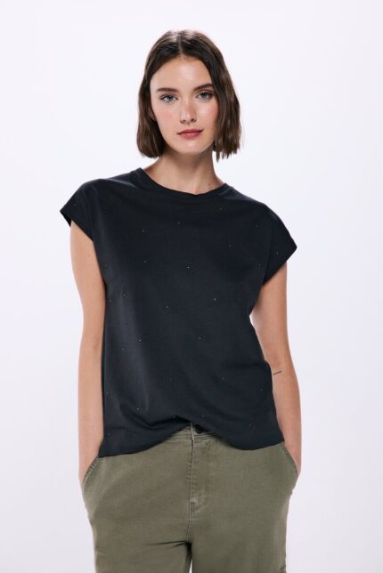 T-shirt orné de cristaux