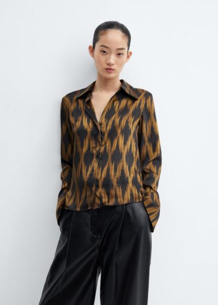 Chemise satinée imprimée