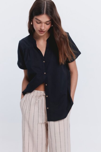 Chemise  à manches courtes Noir