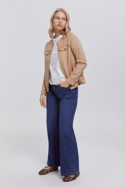 Pantalon en jean à jambes larges