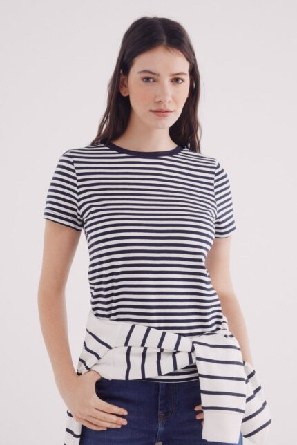 T-shirt marin rayé