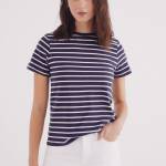 T-shirt en coton avec boutons aux épaules