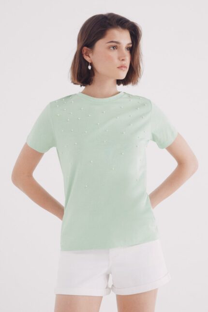 T-shirt à perles