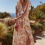 ROBE MI-LONGUE IMPRIMÉE AVEC DU LIN