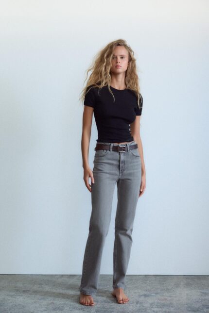 JEAN TRF DROIT À TAILLE HAUTE