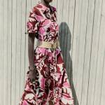 ROBE MIDI EN POPELINE IMPRIMÉE -