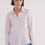 Chemise à empiècements en dentelle