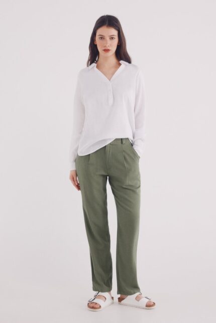 Pantalon chino en lin