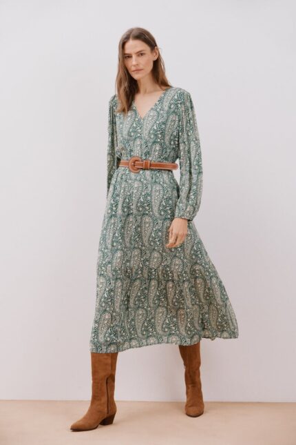 Robe longue imprimée