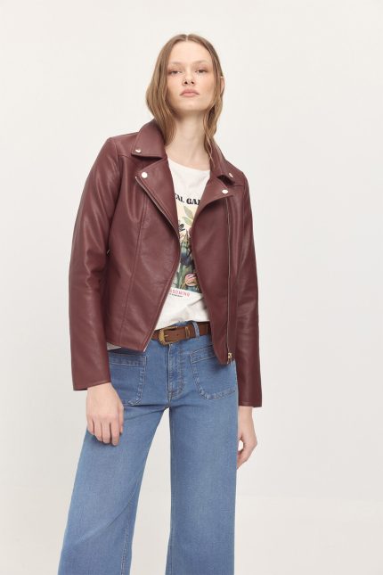 Veste de motard effet cuir