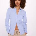 Chemise Oxford à col en V