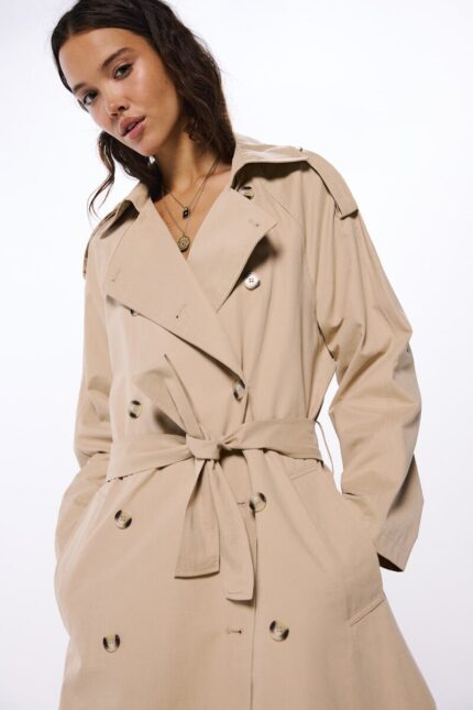 Trench long avec ceinture
