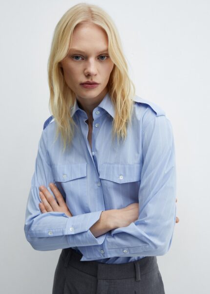 Chemise à rayures et poches