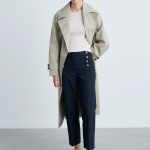 Pantalon droit boutons bijou