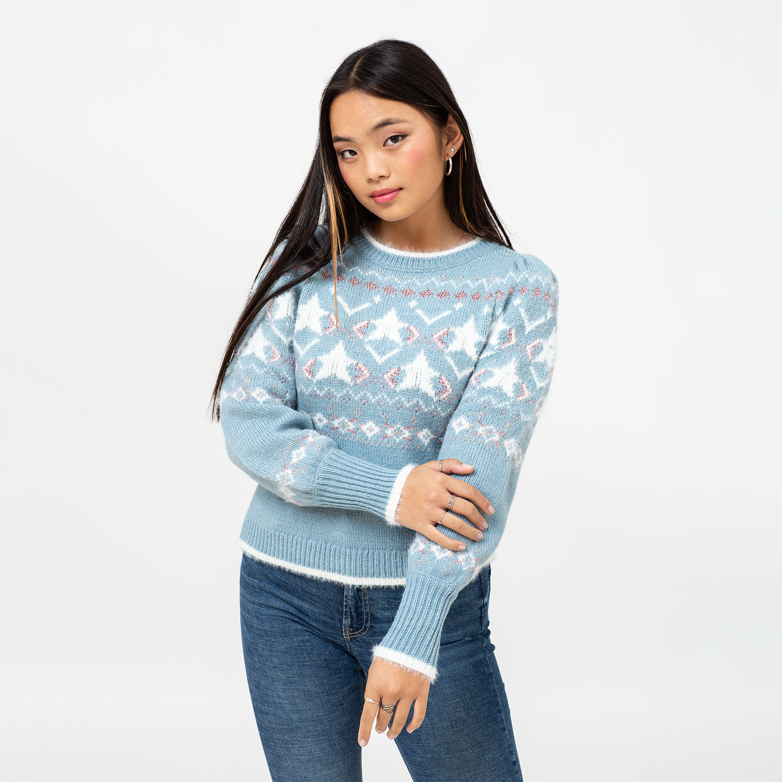 0000910_starred-jacquard-jumper 0000910 starred jacquard jumper