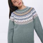 pull jacquard pour fille