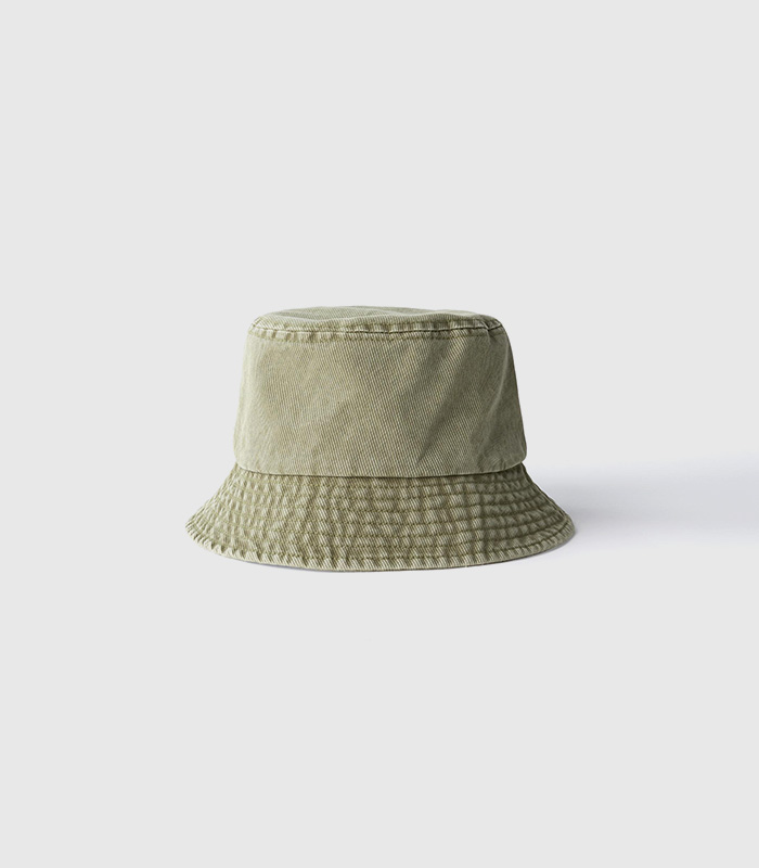 Washed effect bucket hat