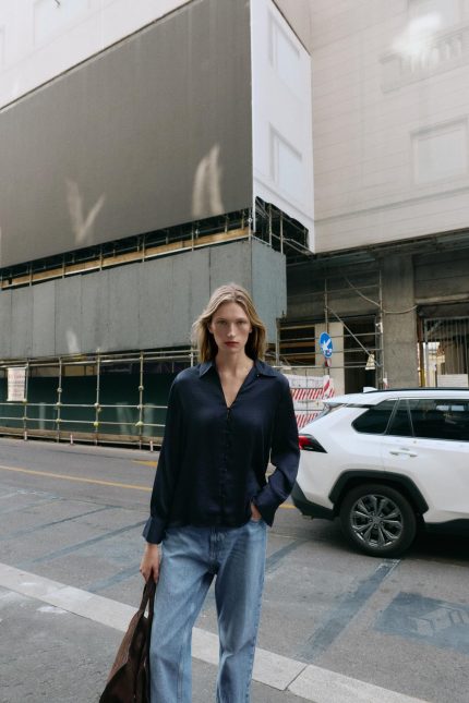 CHEMISE SATINÉE OUVERTURE ZARA