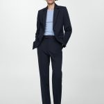 Pantalon droit  bleu