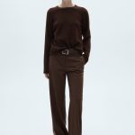 pantalon droit à carreaux