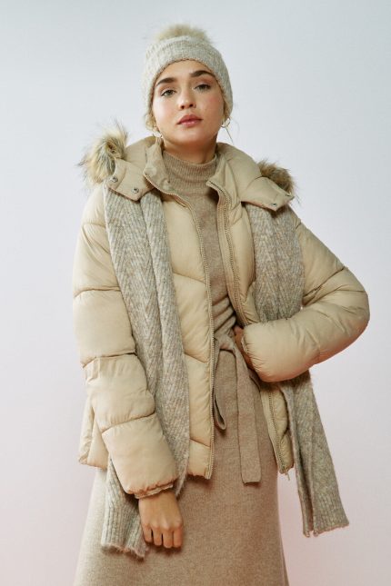 Doudoune Sorona Aura avec capuche en fourrure