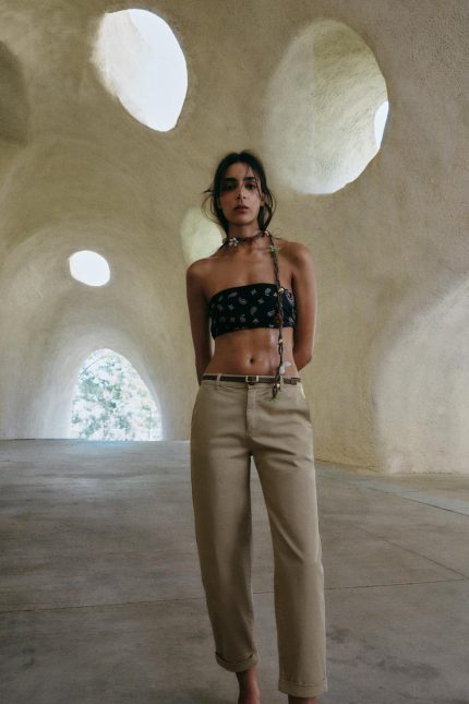 PANTALON Z1975 CHINO DENIM CEINTURE TRESSÉE