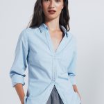 Chemise Oxford à col ouvert
