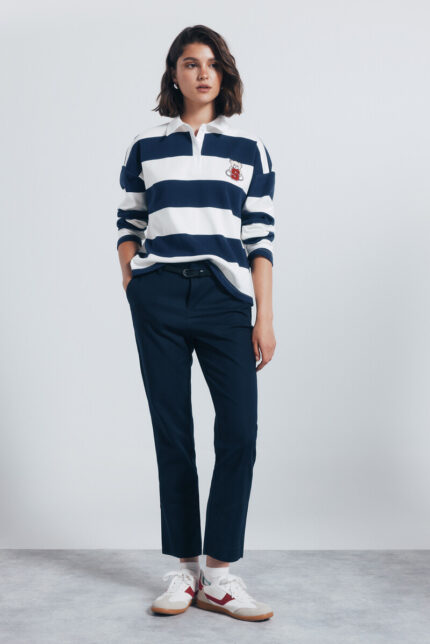 pantalon chino droit bleu